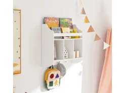 SoBuy Kinderregal Bücherregal für Kinder Wandregal Hängeregal KMB46-W