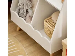 SoBuy Kinderregal mit 3 Fächern Bücherregal Aufbewahrungsregal Weiß KMB100-K-W