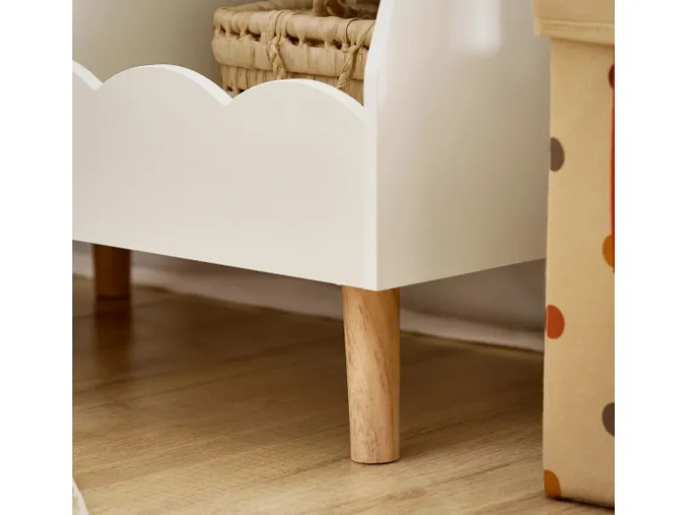 SoBuy Kinderregal mit 3 Fächern Bücherregal Aufbewahrungsregal Weiß KMB100-K-W