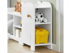 SoBuy Kinderregal mit Elefant-Design Bücherregal Kinderzimmer Weiß KMB62-W