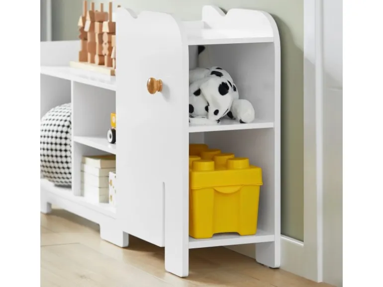 SoBuy Kinderregal mit Elefant-Design Bücherregal Kinderzimmer Weiß KMB62-W