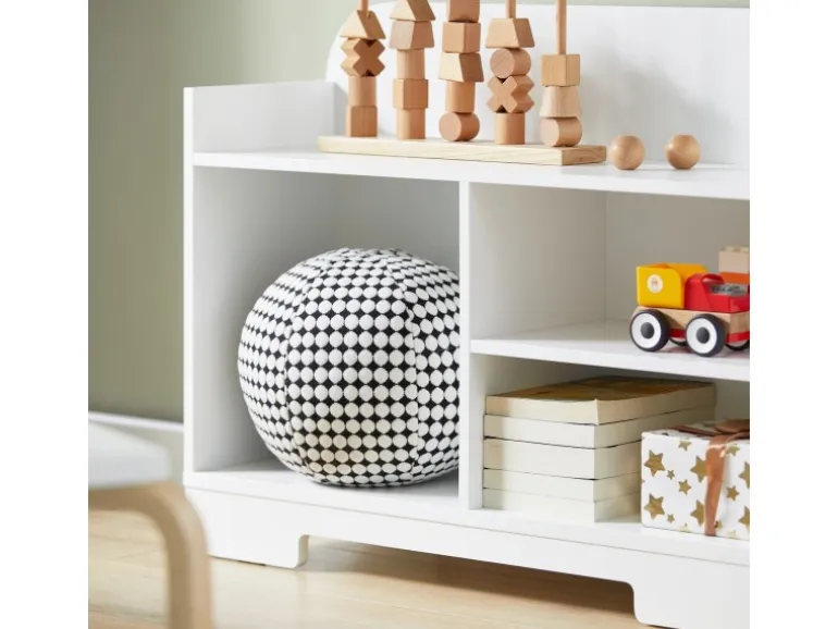 SoBuy Kinderregal mit Elefant-Design Bücherregal Kinderzimmer Weiß KMB62-W