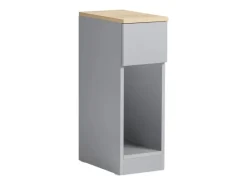 SoBuy Nachttisch mit Schublade Beistelltisch Nachtschrank Hellgrau FBT111-HG