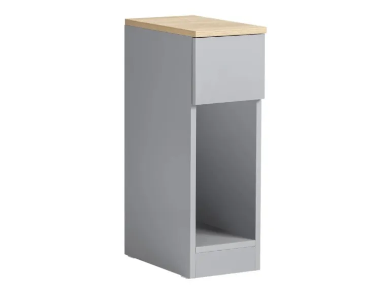 SoBuy Nachttisch mit Schublade Beistelltisch Nachtschrank Hellgrau FBT111-HG