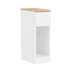 SoBuy Nachttisch Schmal Beistelltisch mit Schublade für Schlafzimmer FBT111-W