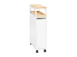 SoBuy Nischenwagen mit 3 Schubladen Schmal Küchenregal Natur 20x79x51cm NSR11-WN