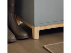 SoBuy Schuhbank mit Sitzfläche Sitzbank mit Stauraum Hellgrau FSR117-HG