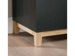 SoBuy Schuhbank mit Sitzfläche Sitzbank mit Stauraum Schwarz FSR117-SCH
