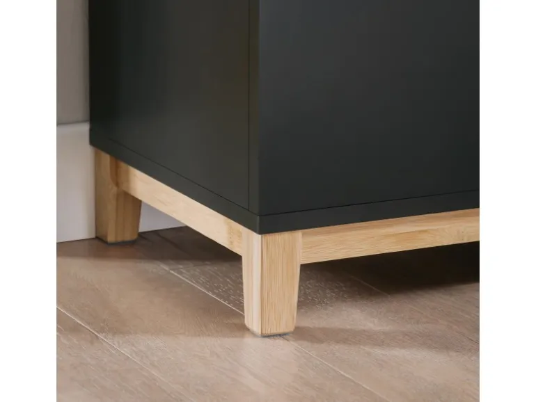 SoBuy Schuhbank mit Sitzfläche Sitzbank mit Stauraum Schwarz FSR117-SCH