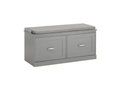 SoBuy Schuhbank mit Sitzfläche und 4 Fächern MDF Grau FSR131-HG