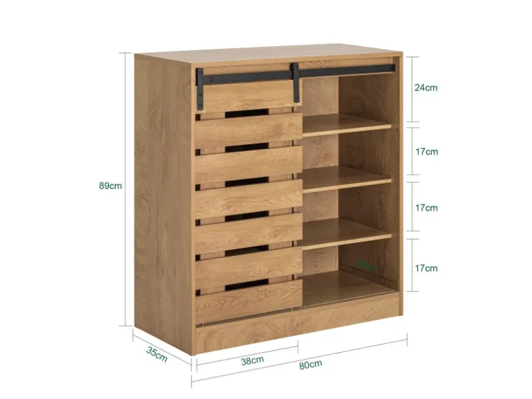 SoBuy Sideboard Schuhschrank Kommode Küchenschrank Flurschrank Lowboard FSB65-N