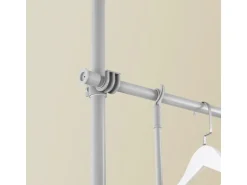 SoBuy Teleskop Kleiderständer mit 4 Kleiderstangen Garderobenständer Grau KLS03-II-HG