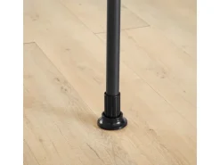 SoBuy Teleskop Kleiderständer mit 2 Kleiderstangen Garderobenständer Schwarz FRG109-II-SCH