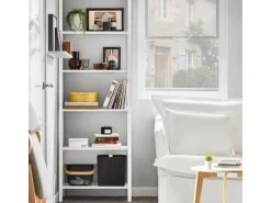SoBuy Wandregal Leiterregal Standregal Bücherregal Weiß FRG61-W