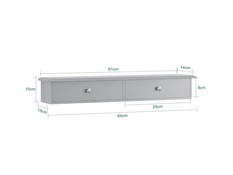 SoBuy Wandschrank Hängeregal Wandregal Wandgarderobe Hellgrau FRG43-HG