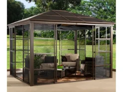 Sojag Aluminium Pavillon Castel 12 x 14 Bronze 362 cm x 427 cm x 296 cm
