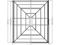 Sojag Aluminium Pavillon Castel 12 x 14 Bronze 362 cm x 427 cm x 296 cm