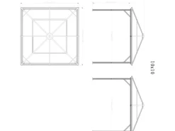 Sojag Aluminium-Pavillon Verona 10 x 10 Anthrazit 298 cm x 298 cm x 261 cm