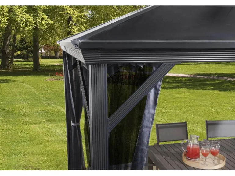 Sojag Aluminium-Pavillon Verona 10 x 14 Anthrazit 423 cm x 298 cm x 261 cm