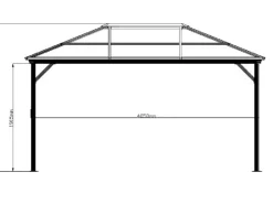 Sojag Aluminium-Pavillon Verona 10 x 14 Anthrazit 423 cm x 298 cm x 261 cm