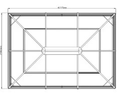 Sojag Aluminium-Pavillon Verona 10 x 14 Anthrazit 423 cm x 298 cm x 261 cm