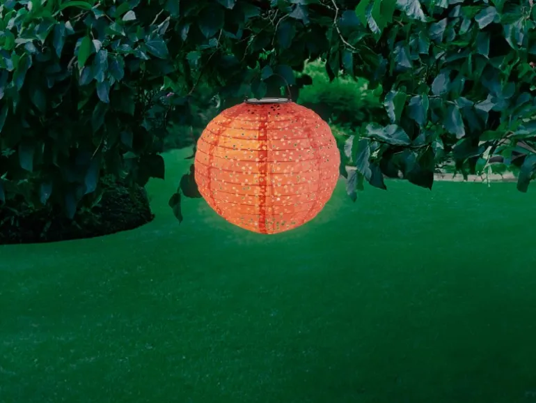 Solar-Dekoleuchte Pellaro LED Rot Ø 25 cm x 25 cm