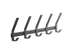 SOTECH Blackline ALBA Hakenleiste Groß 450 mm mit 5 Haken Schwarz Pulverbeschichtet