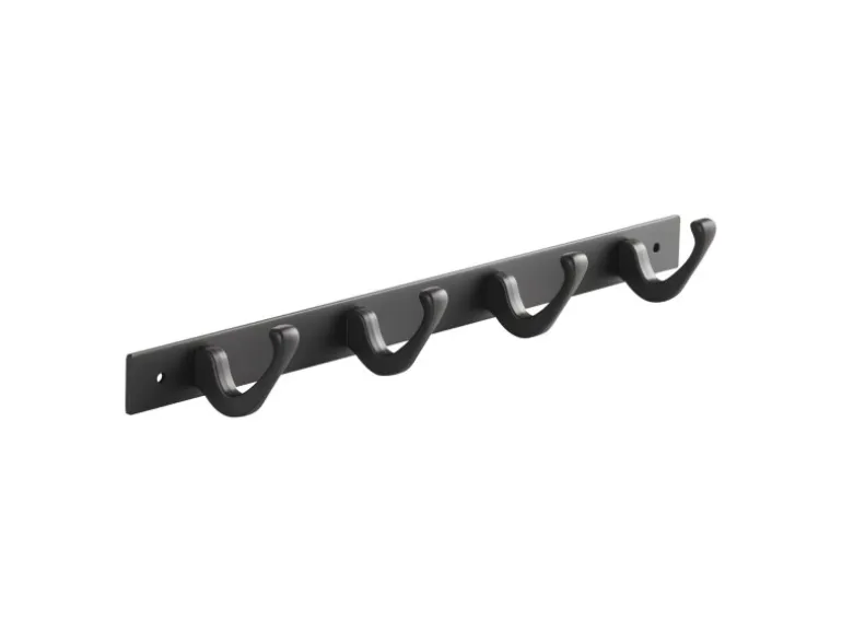 SOTECH Blackline FORTE Hakenleiste 345 mm mit 4 Haken Schwarz Pulverbeschichtet