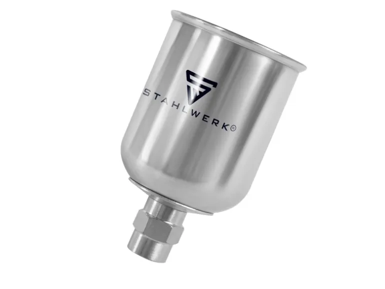 STAHLWERK Alu Fließbecher 125 ml Farbbecher für Lackierpistole
