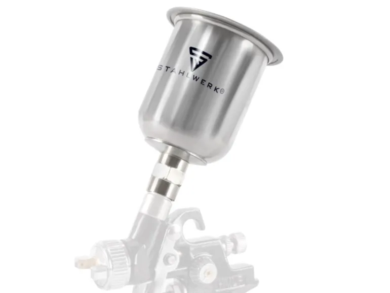 STAHLWERK Alu Fließbecher 125 ml Farbbecher für Lackierpistole