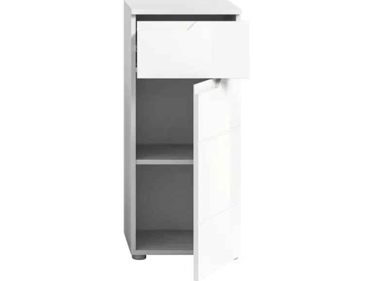 Standschrank Solero Weiß Hochglanz 87 cm x 38 cm x 34 cm