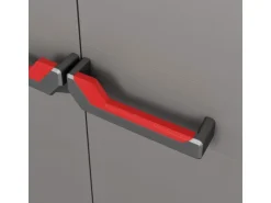 Stilo 2er-Set Kunststoffschrank hoch und niedrig Grau-Schwarz
