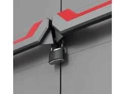 Stilo 2er-Set Kunststoffschrank hoch und niedrig Grau-Schwarz