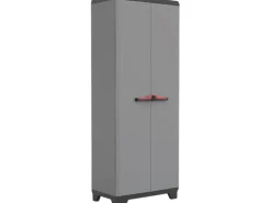 Stilo Kunststoffschrank hoch Grau-Schwarz