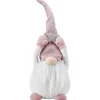 Stoff-Weihnachtsmann Sitzend Rosa-Weiß 45 cm x 9 cm x 16 cm