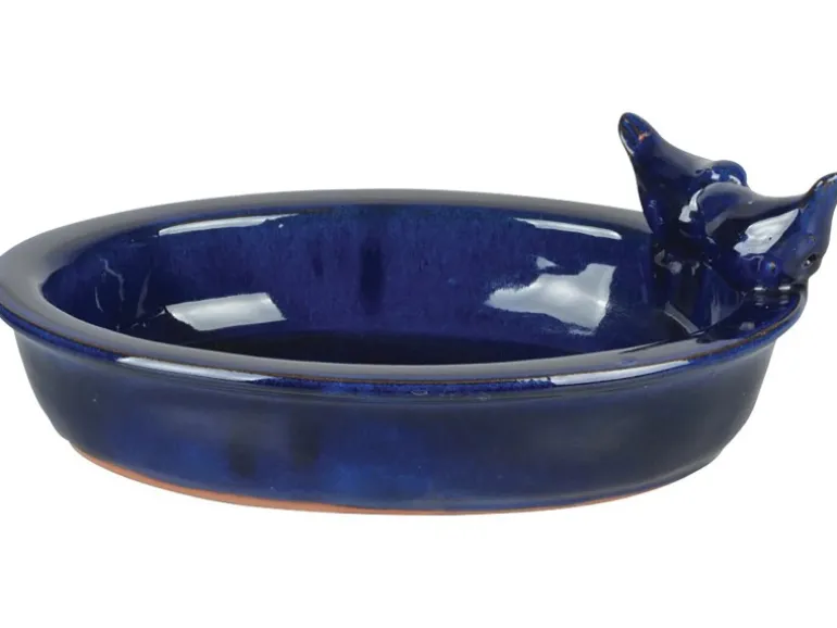 Sunny Garden Vogeltränke Oval 30 cm x 22 cm Blau