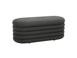 Svita Blossom XL Hocker Mit Stauraum Sitzhocker Ottomane Pouf Teddyboucle Dunkelgrau