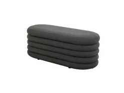 Svita Blossom XL Hocker Mit Stauraum Sitzhocker Ottomane Pouf Teddyboucle Dunkelgrau