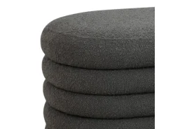 Svita Blossom XL Hocker Mit Stauraum Sitzhocker Ottomane Pouf Teddyboucle Dunkelgrau