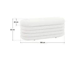 Svita Blossom XL Hocker Mit Stauraum Sitzhocker Ottomane Pouf Teddyboucle Dunkelgrau