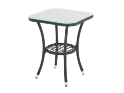 Svita Brooklyn Bistro Gartenmöbelset 3-tlg. Rattan Outdoor Gartenlounge Schwarz