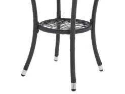 Svita Brooklyn Bistro Gartenmöbelset 3-tlg. Rattan Outdoor Gartenlounge Schwarz