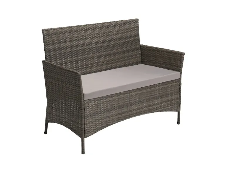 Svita Brooklyn Polyrattan Sitzgruppe Lounge Gartenmöbel Set Grau