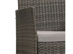 Svita Brooklyn Polyrattan Sitzgruppe Lounge Gartenmöbel Set Grau