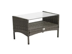 Svita Brooklyn Polyrattan Sitzgruppe Lounge Gartenmöbel Set Grau
