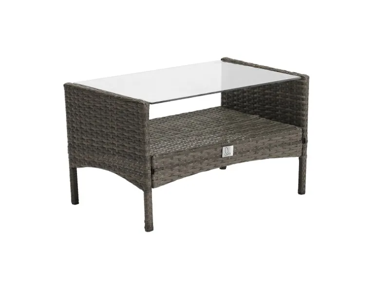 Svita Brooklyn Polyrattan Sitzgruppe Lounge Gartenmöbel Set Grau