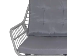 Svita Capri Balkonmöbel-Set Polyrattan Sitzgruppe Outdoor 4-tlg. Gartenlounge Hellgrau