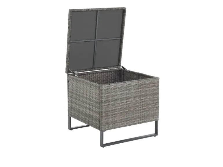 Svita Kansas Rattanlounge Gartenmöbel Set Gartensofa Polyrattan Grau
