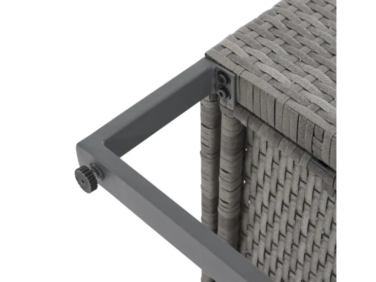 Svita Kansas Rattanlounge Gartenmöbel Set Gartensofa Polyrattan Grau