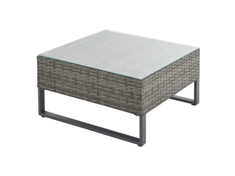 Svita Kansas Rattanlounge Gartenmöbel Set Gartensofa Polyrattan Grau